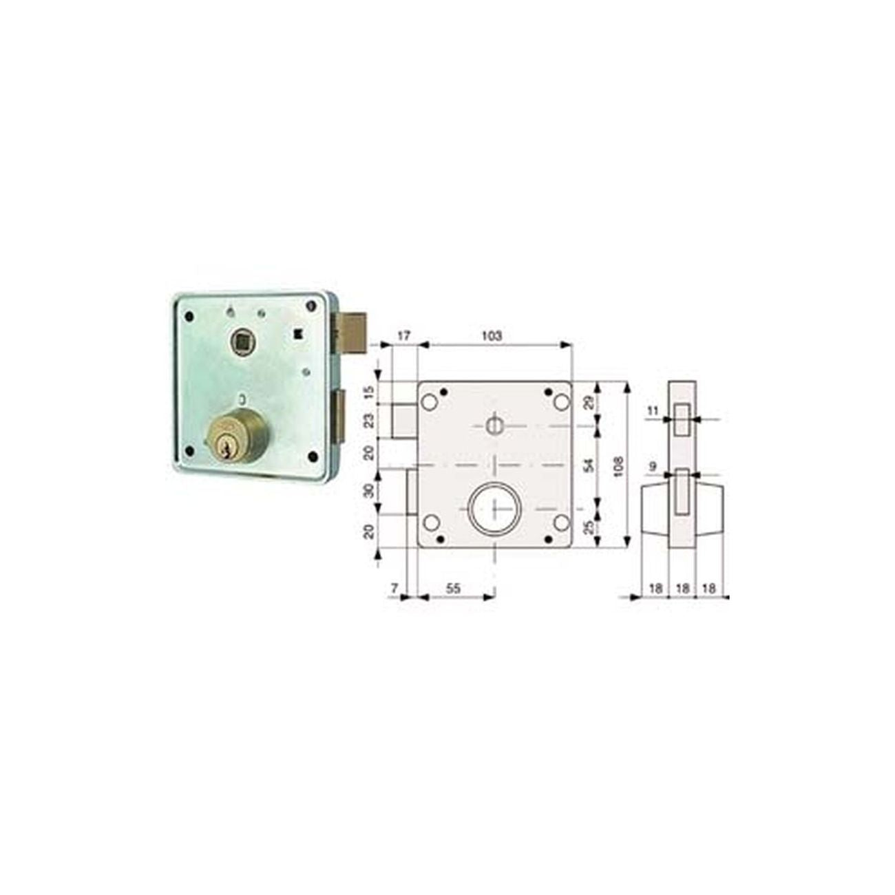 Serrat. applic. cancelli 2 mand. e scr. sep. + quadro cil. fissi 433