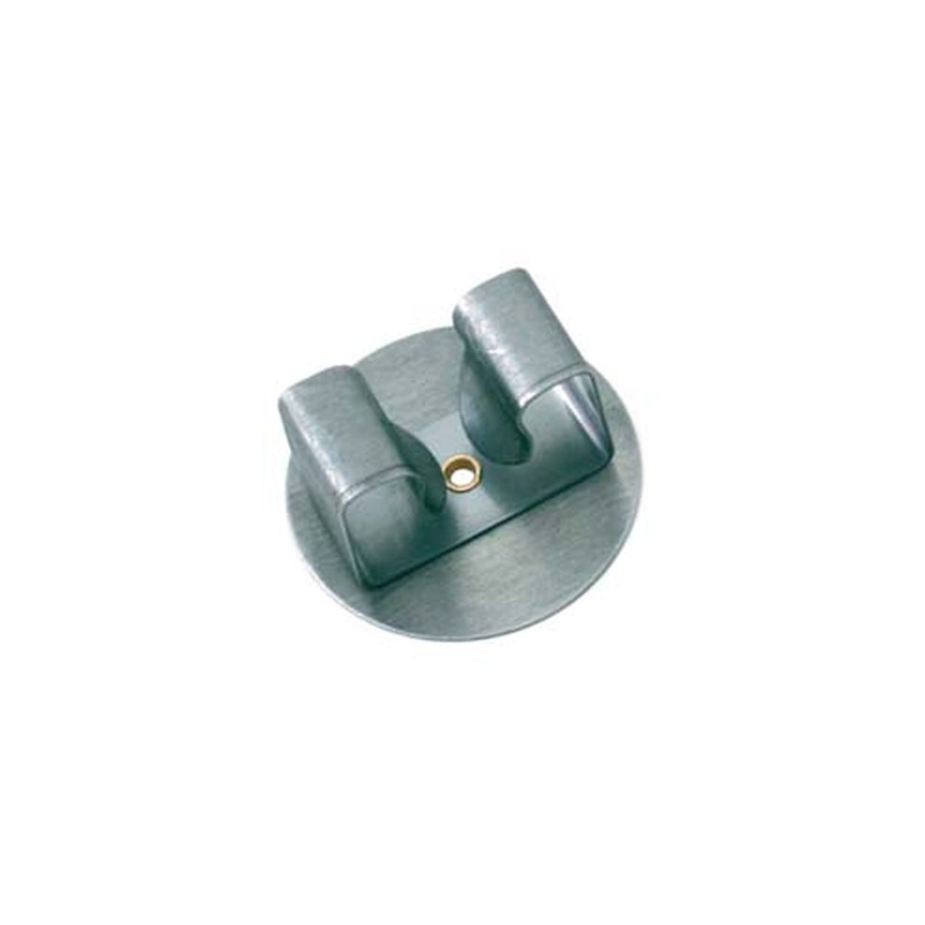 Gancio appendiscopa 1 posto acciaio inox con tondo - 5 pz