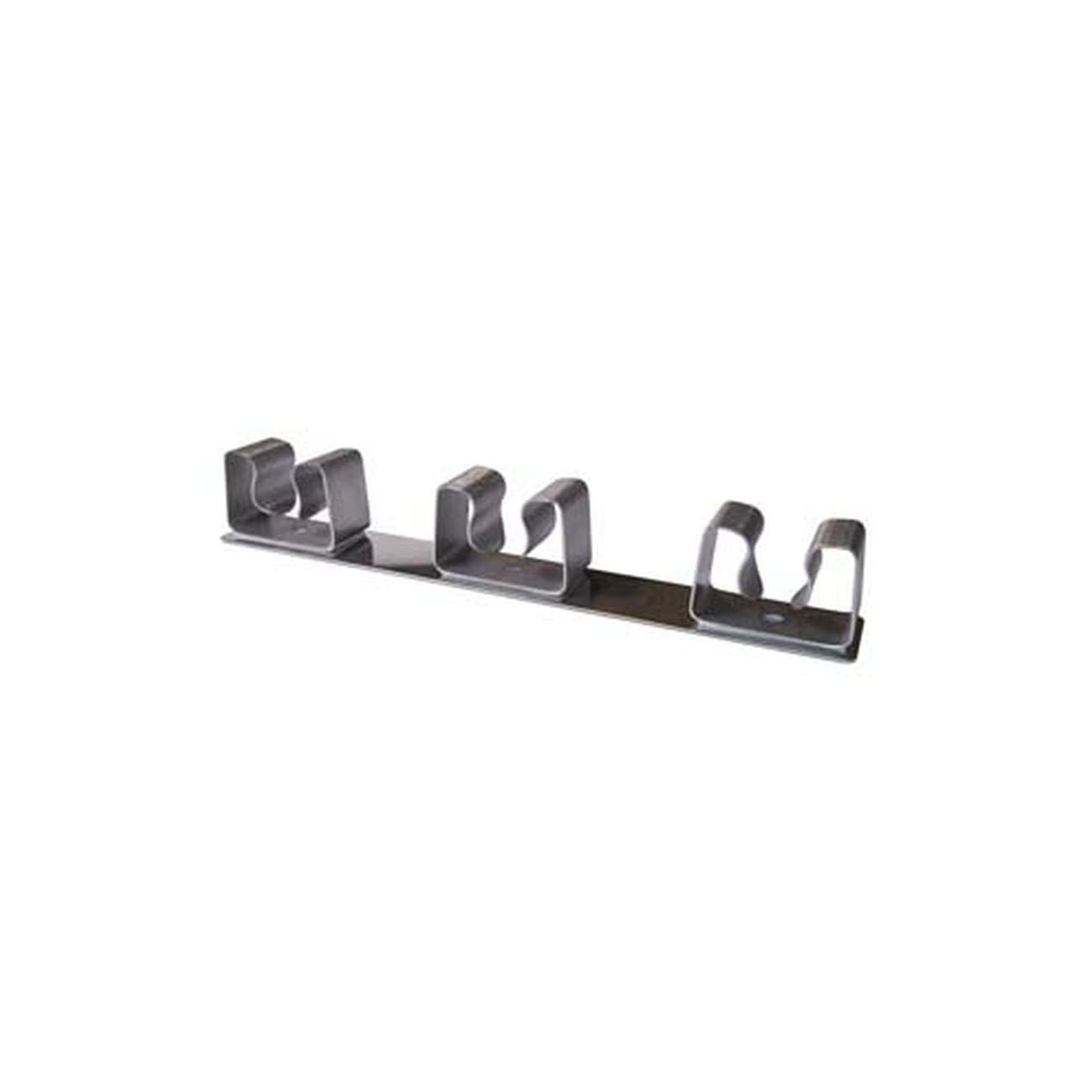 Gancio appendiscopa 3 posti acciaio inox