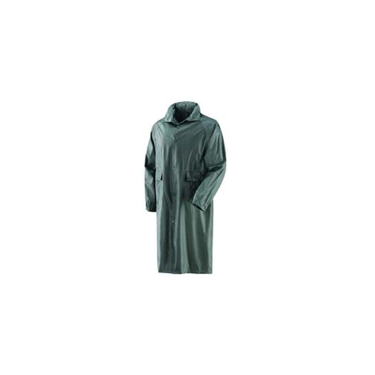 Impermeabile cappotto in nylon spalmato in pvc verde