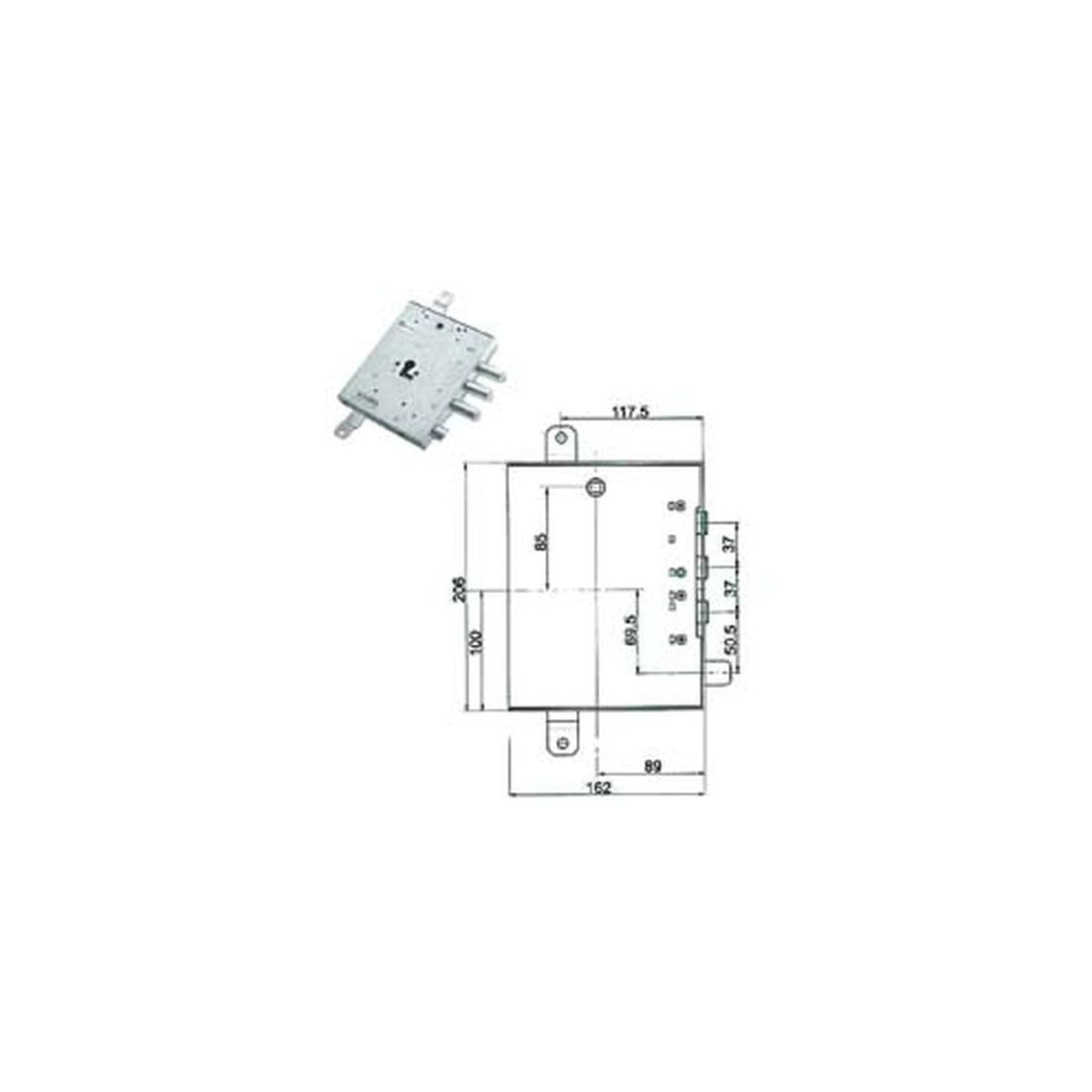 Serratura tripl. applic. scrocco cil. eu. blindate gardesa 898571grld