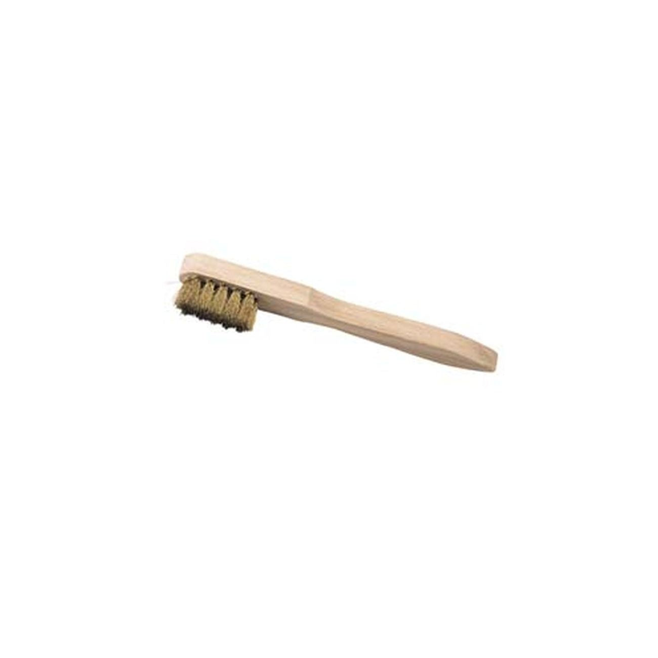 Spazzola per candele ottone manico legno - 10 pz