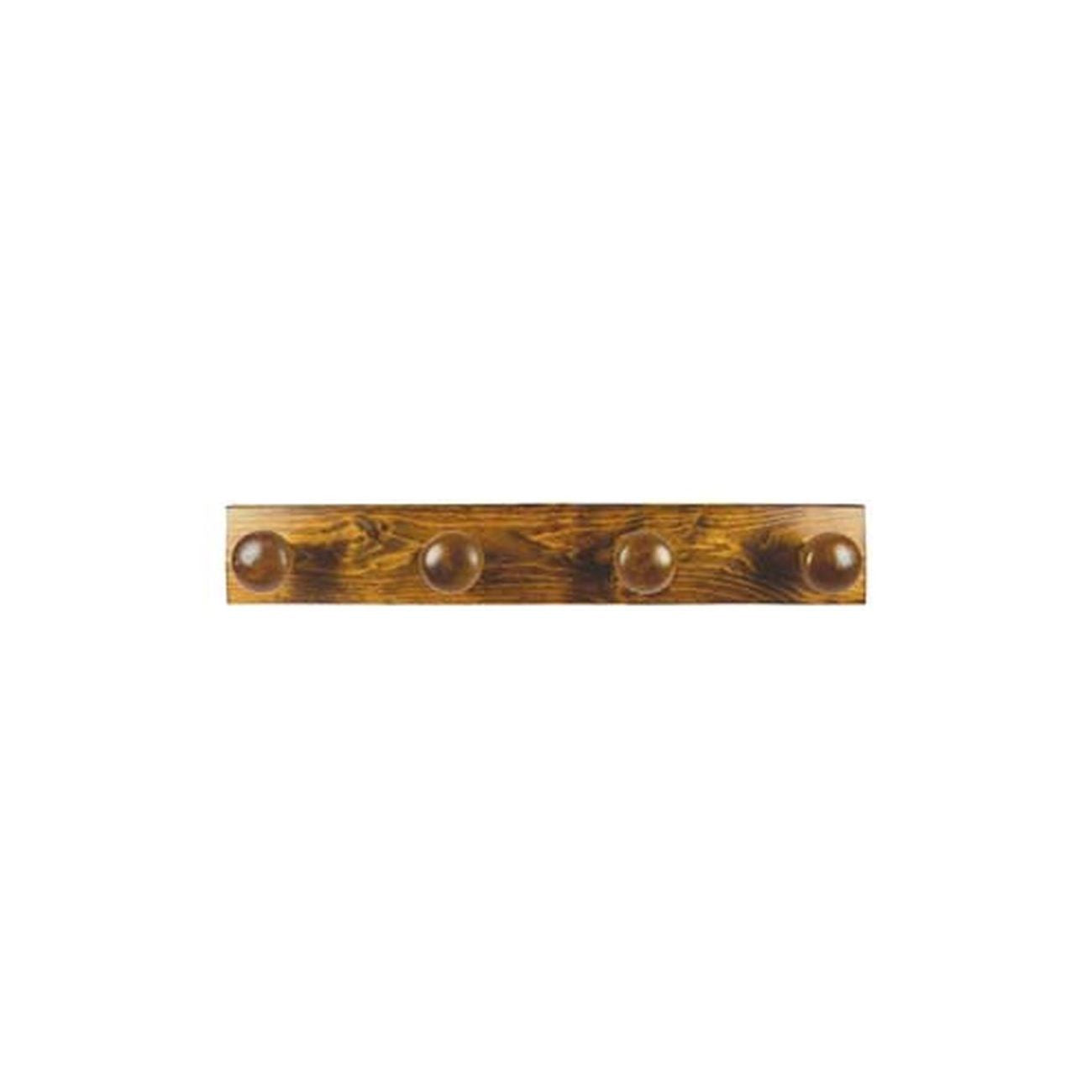 Appendiabiti in legno 4 posti noce - cm.9x59