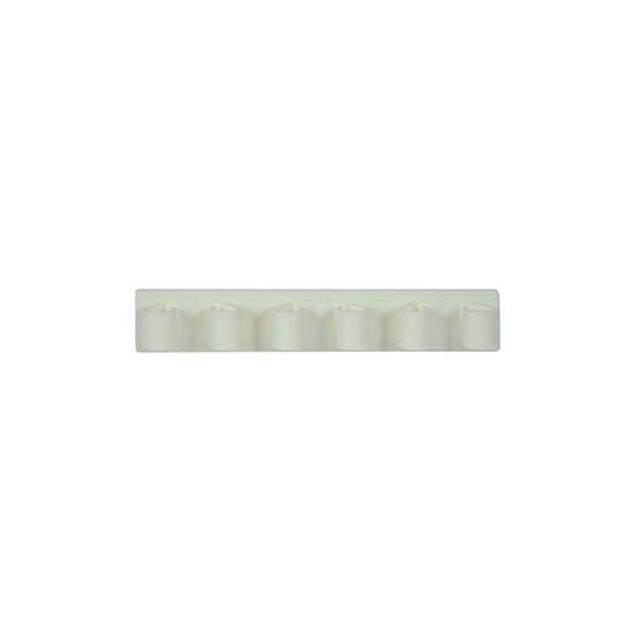 Appendiscopa in plastica tre posti bianco - 10 pz