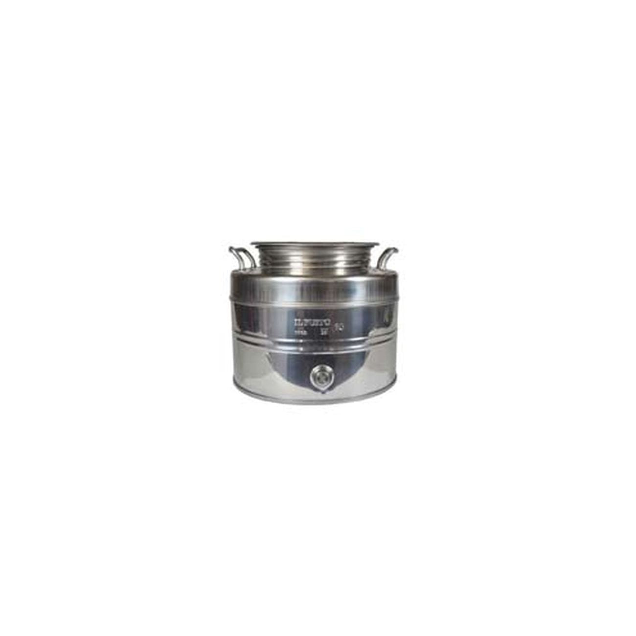 Fusto inox per olio graffato - lt.10