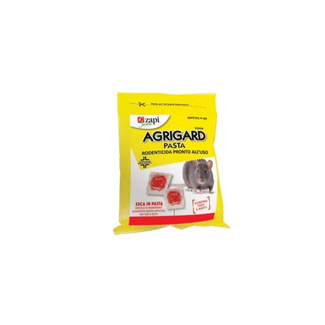 Topicida agrigard pasta difenacum gr.150 - busta con zip da gr.150 - 40 pz