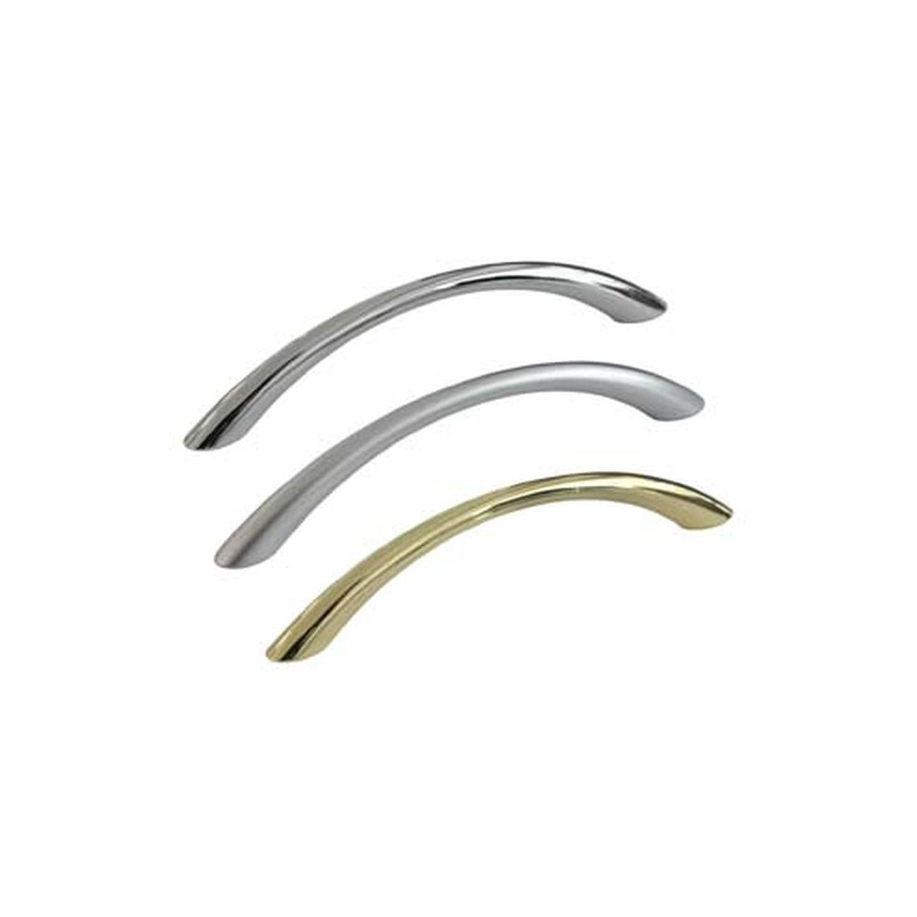 Maniglie per mobili fisse mod.up82 in zama - interfori mm.96 cromo opaco - 10 pz