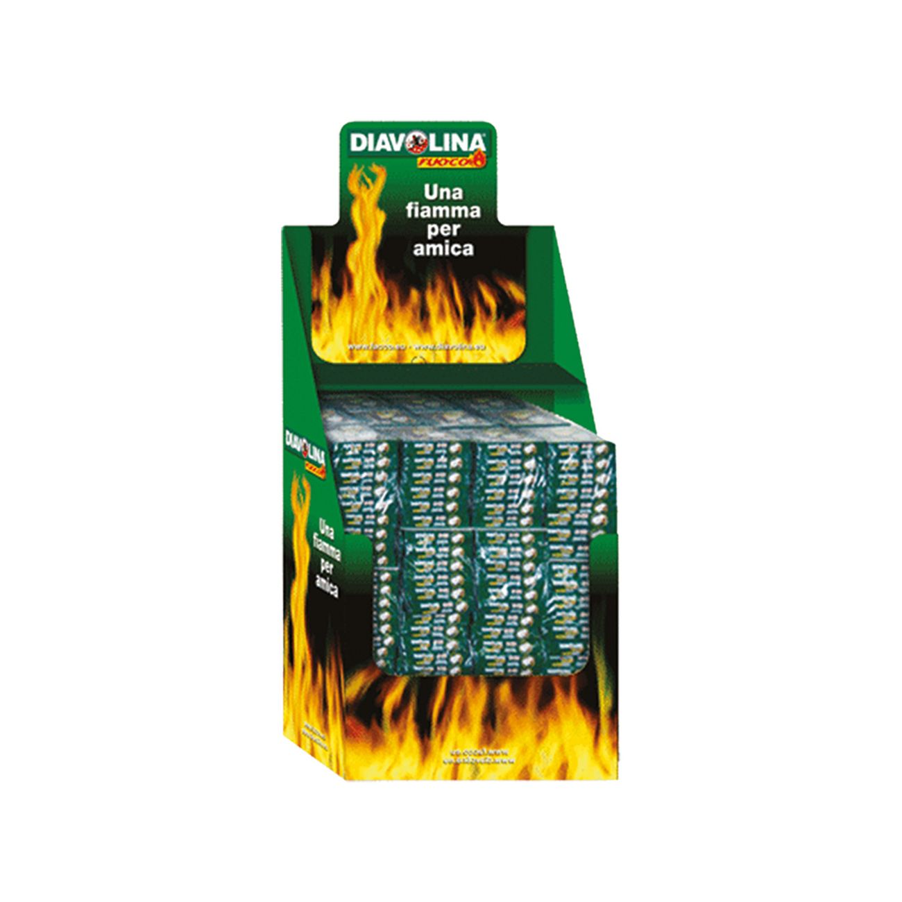 Espositore diavolina accendifuoco 40 cubi