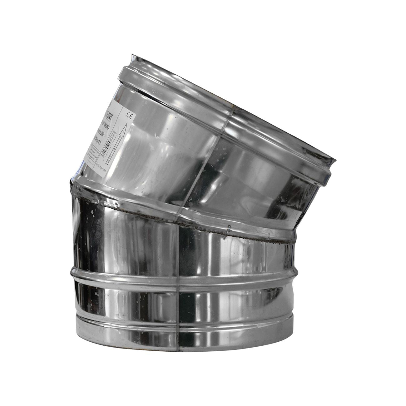 Gomito a 30° in acciaio inox Aisi 304