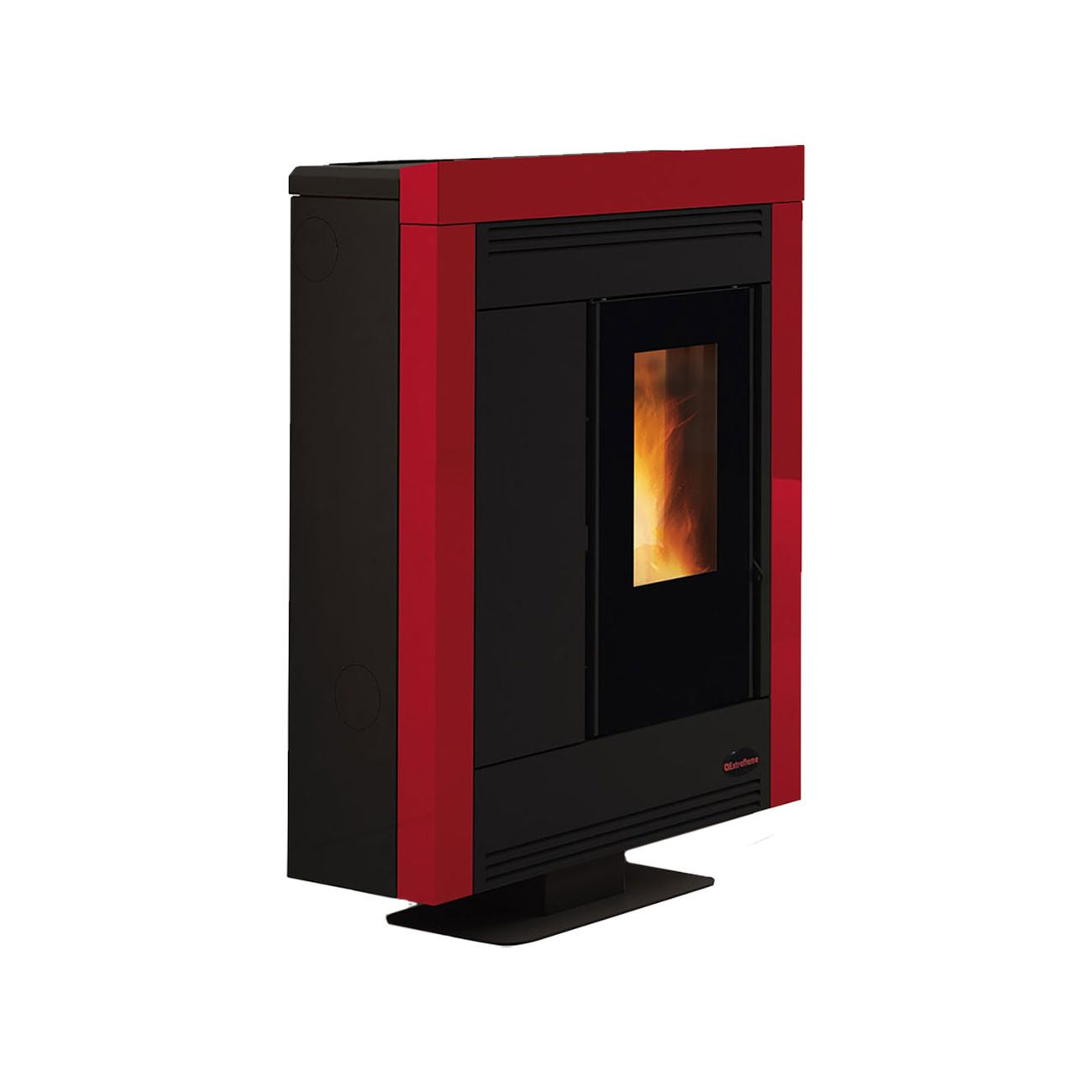 Stufa a pellet 'souvenir steel evo' colore bordeaux