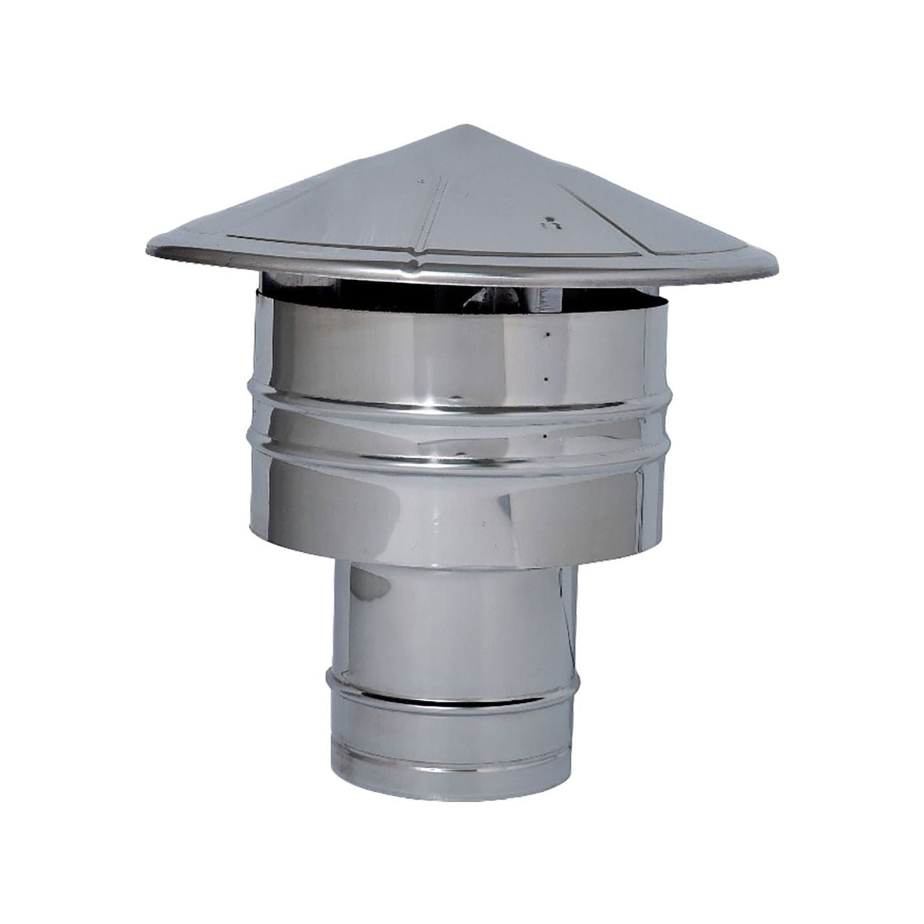Fumaiolo a cappello antipioggia - Inox aisi 304