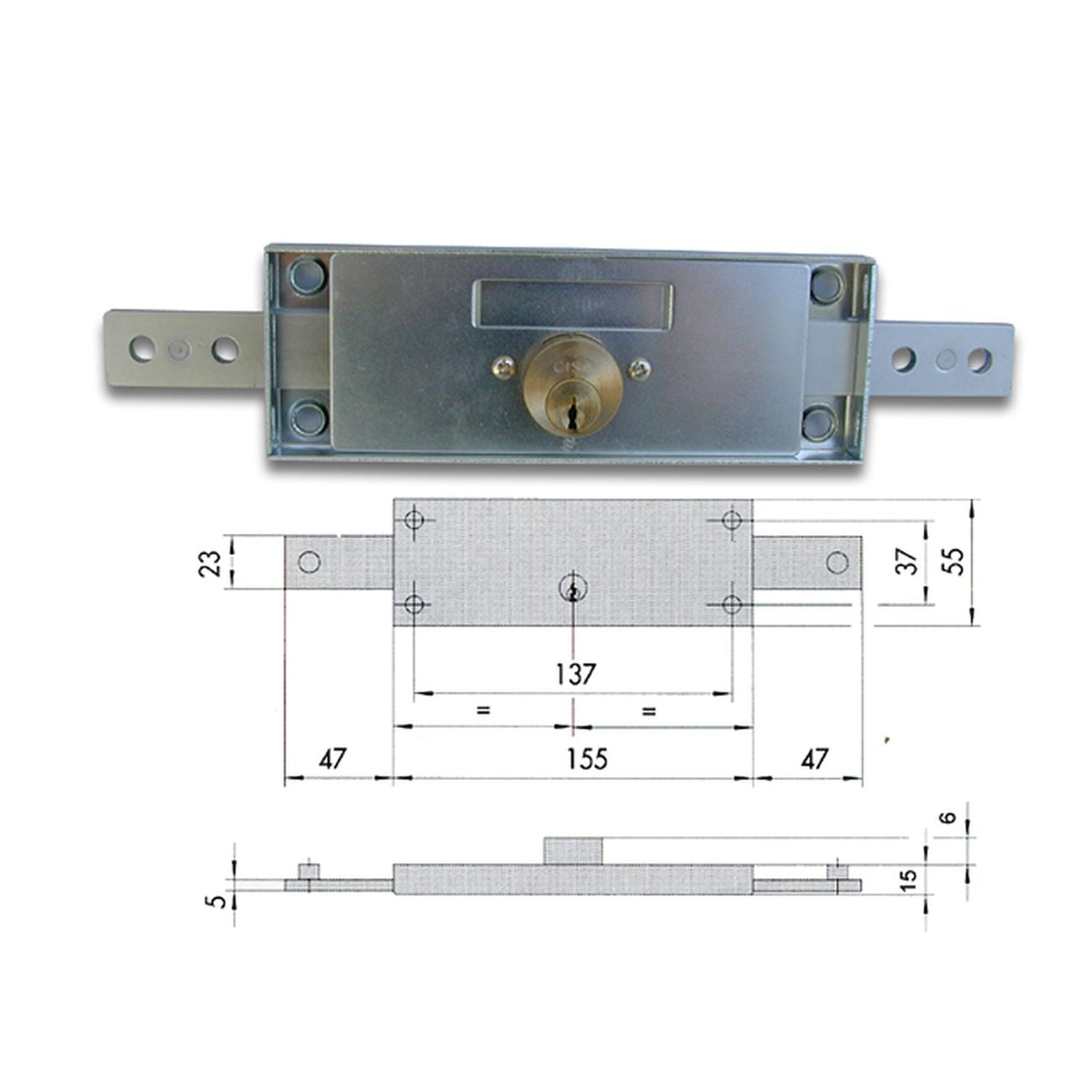 Cisa 41510-78-0 Serratura Serranda Centr