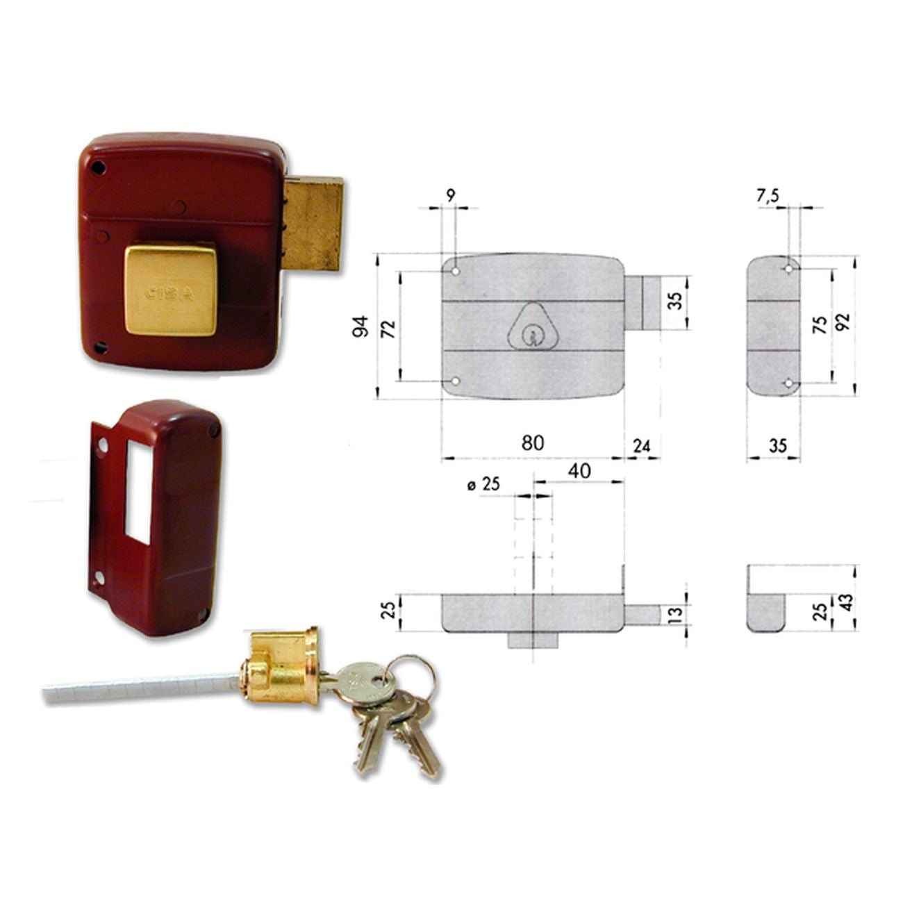 Cisa 50130-50-1 Serratura Applicare Cil Stac Dx