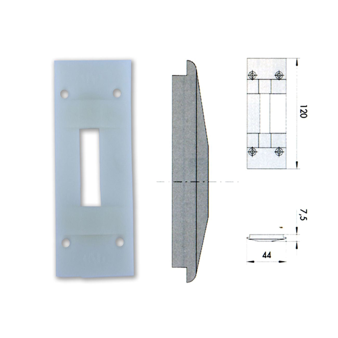 Cisa 06072-00-0 Contropiastra Nylon