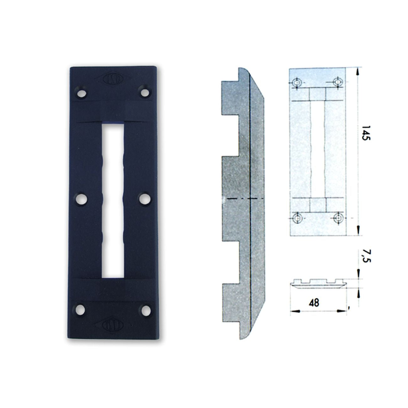 Cisa 06277-14-0 Contropiastra Nylon