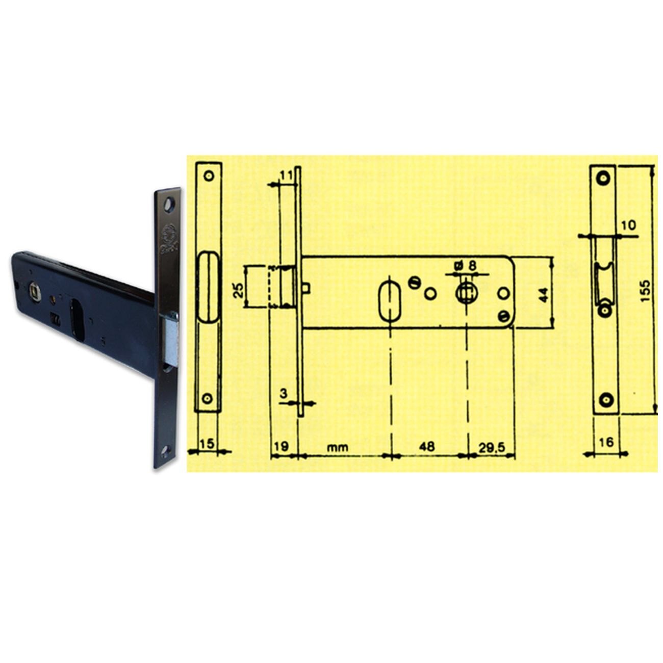 Yale 8700070 Serratura Infilare E70 Cil Ovale