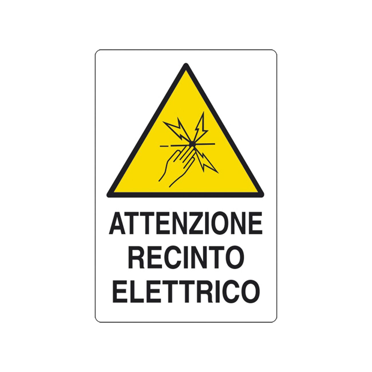 Cartello 'attenzione recinto elettrico' cm 20 x 30 - 10 pz