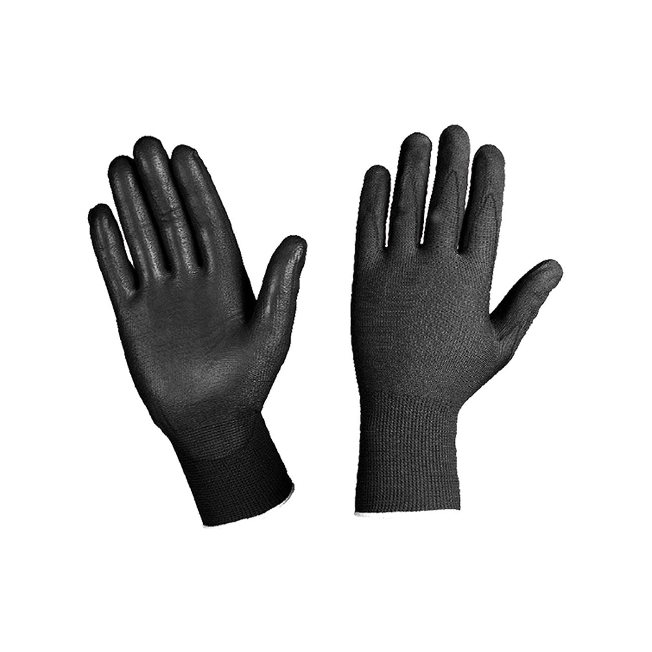 Guanti nylon/poliuretano - Nero - 12 paia