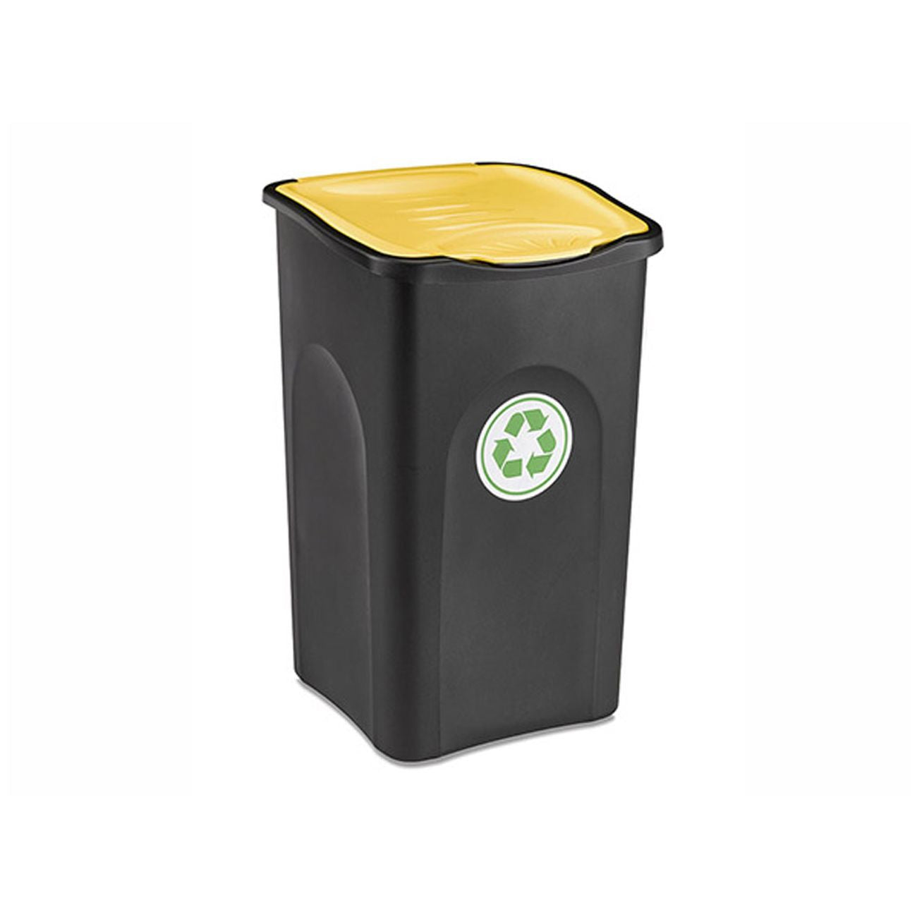 Pattumiera Ecogreen Lt.50 Nero Con Giallo 70650