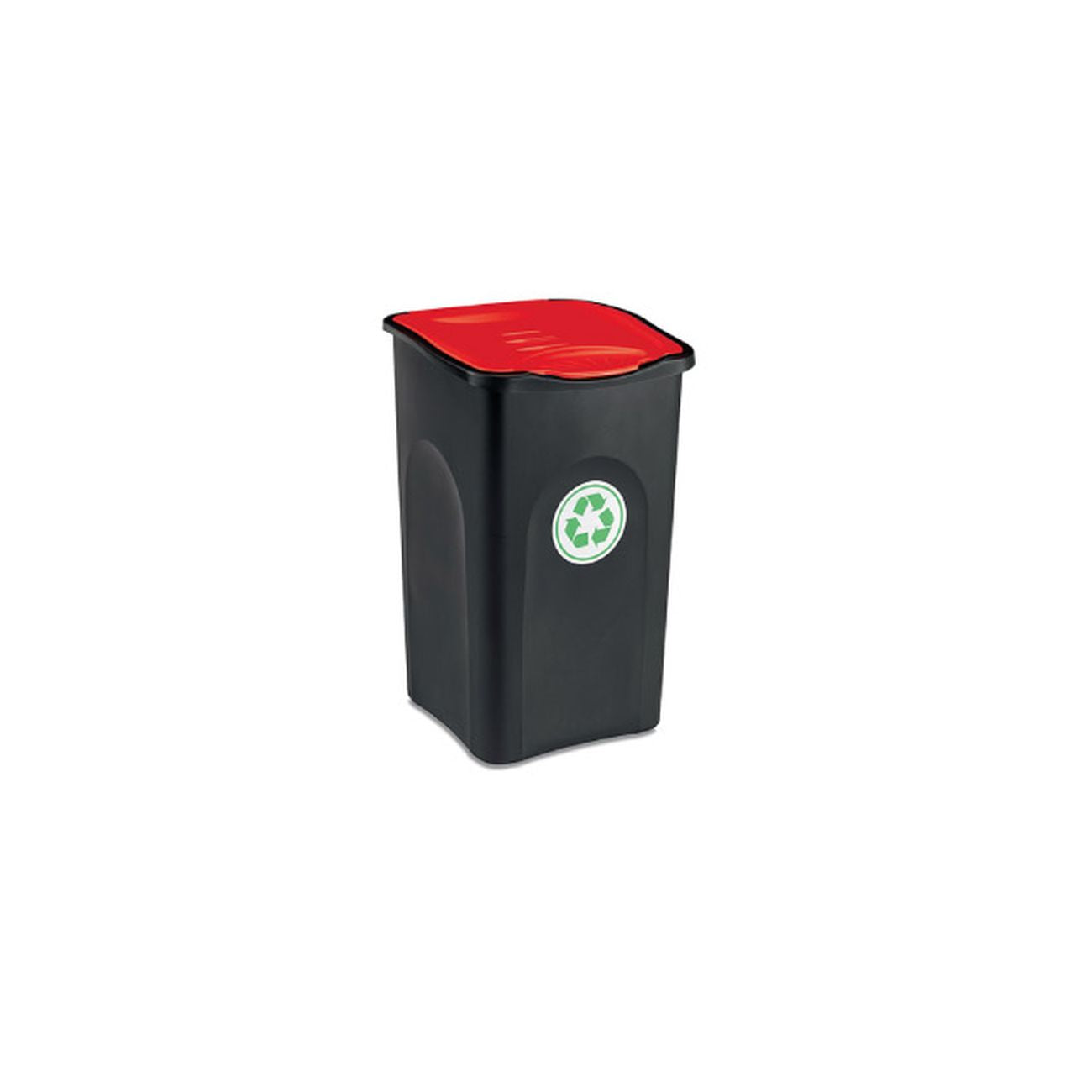 Pattumiera Ecogreen Lt.50 Nero Con Rosso 70653