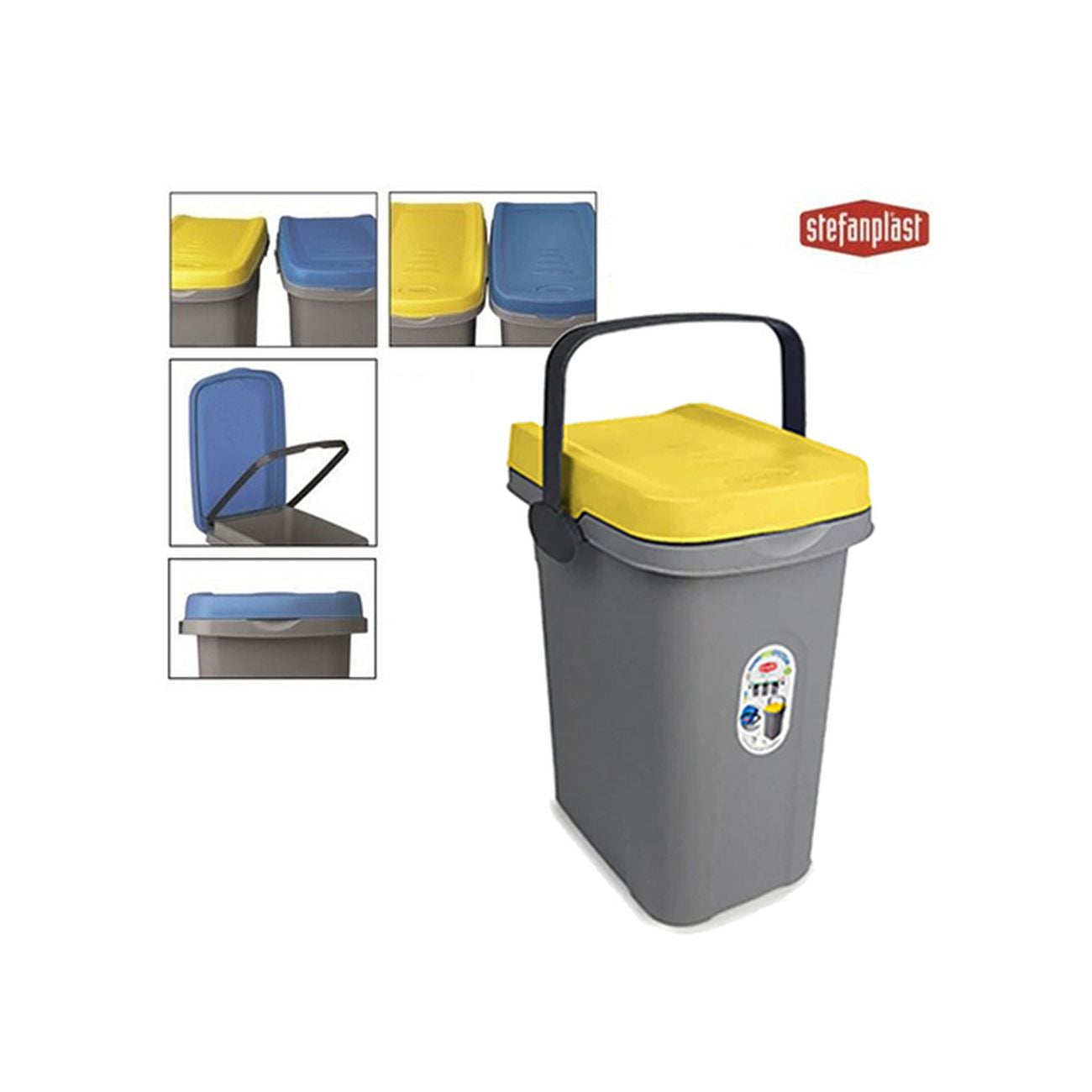 Bidone Home Eco System Giallo Lt.7 C/M