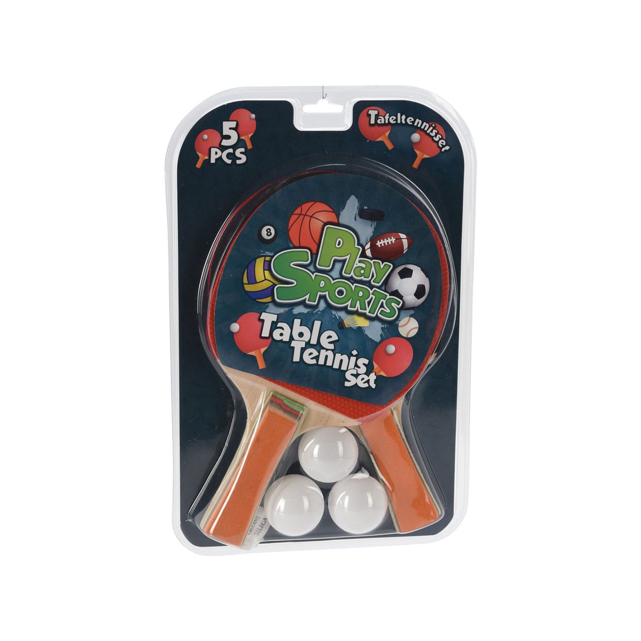 Set ping pong set 5 pezzi