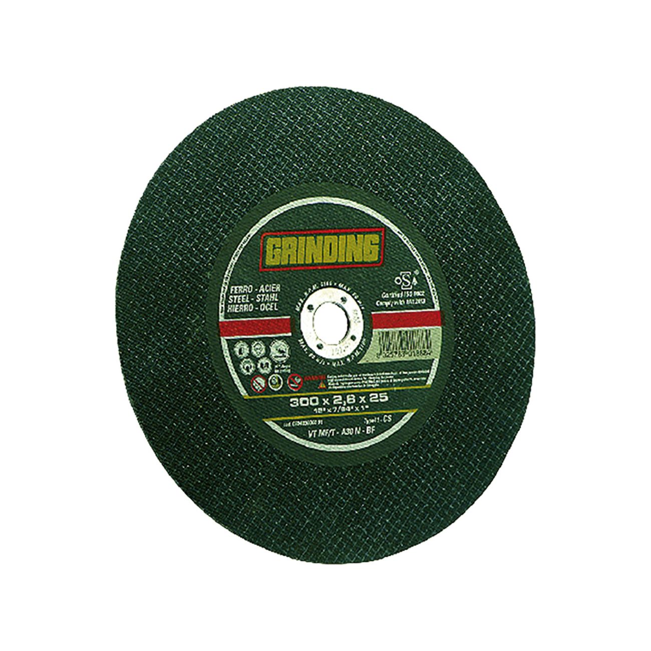 Mola abrasiva per ferro Ø 300 x 3,5 - foro mm 30 - 5 pz