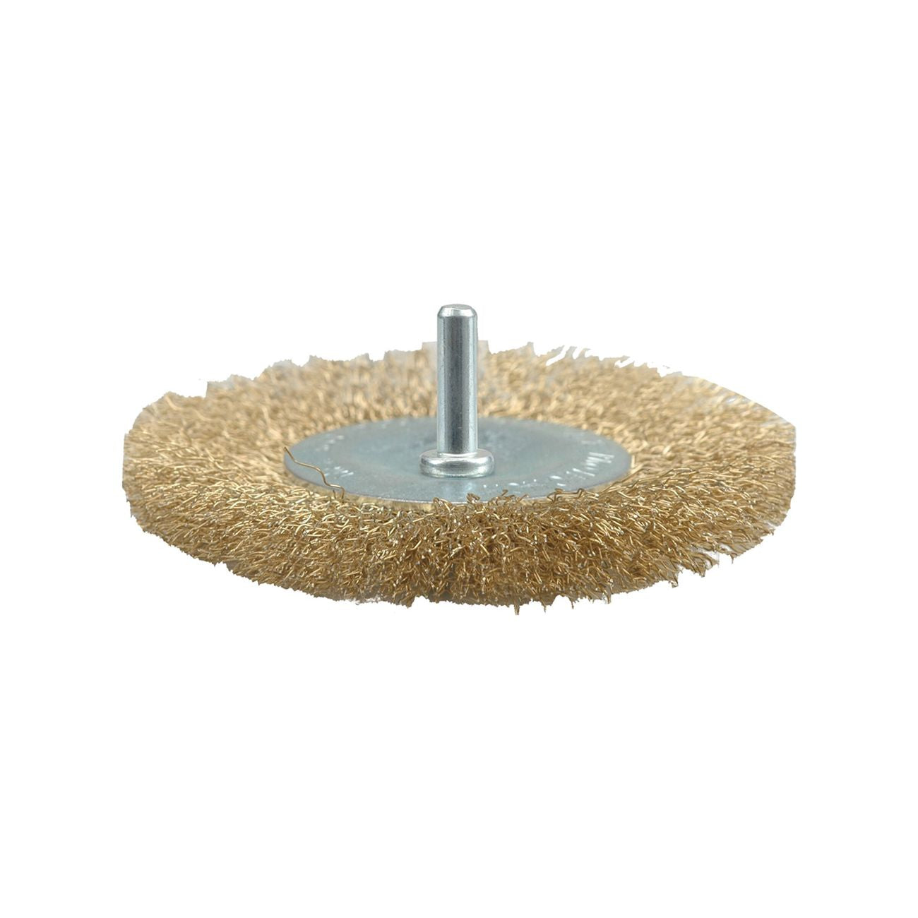 Spazzola circolare con gambo Ø mm  75 - spessore fili 10 mm - ideale per la smerigliatura