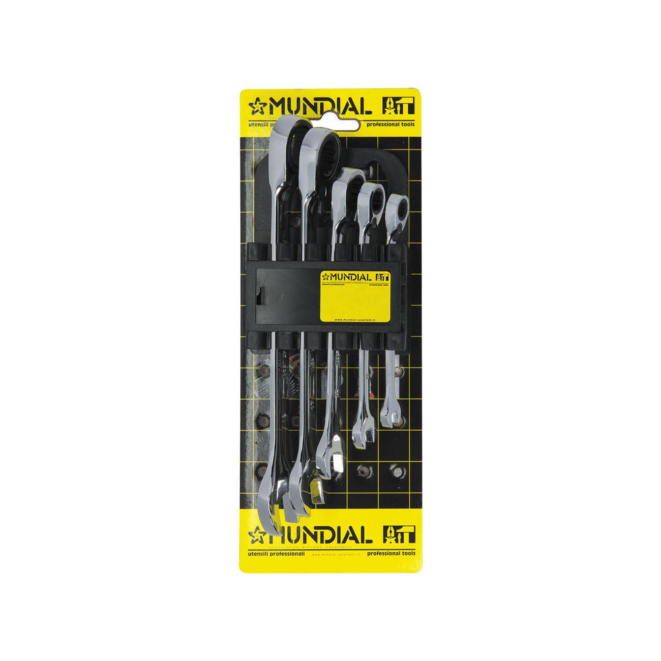 Serie chiavi combinate a cricchetto 'standard' 5 pezzi