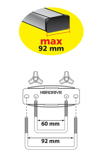 Disegno tecnico quotato di Ricambio kit fissaggio standard, con le misure