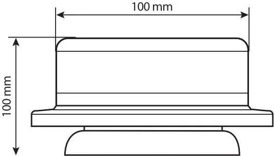 Disegno tecnico quotato di RL-12, luce di segnalazione a Led, 12/24V, con le misure
