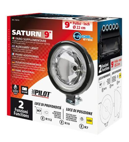 La confezione di Saturn, faro alogeno di profondità con luce di posizione a