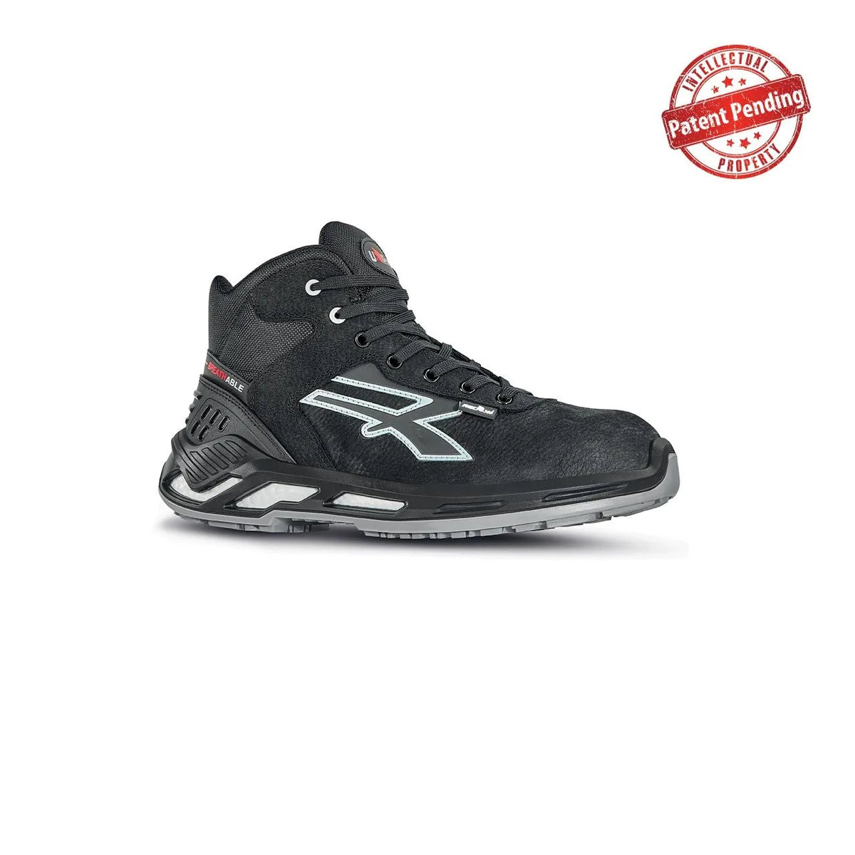 Scarpe antinfortunistiche alte U-Power ARDEN s ESD S3S CI FO SR Black/Grey