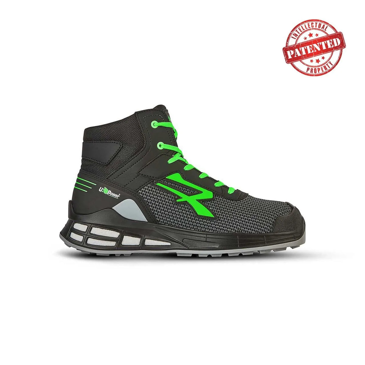 Scarpe antinfortunistiche alte U-Power BARRET s ESD S3S CI FO SR Black/Green