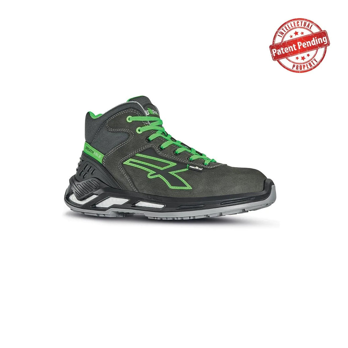 Scarpe antinfortunistiche alte U-Power DARYL s ESD S3S CI FO SR Grey/Green