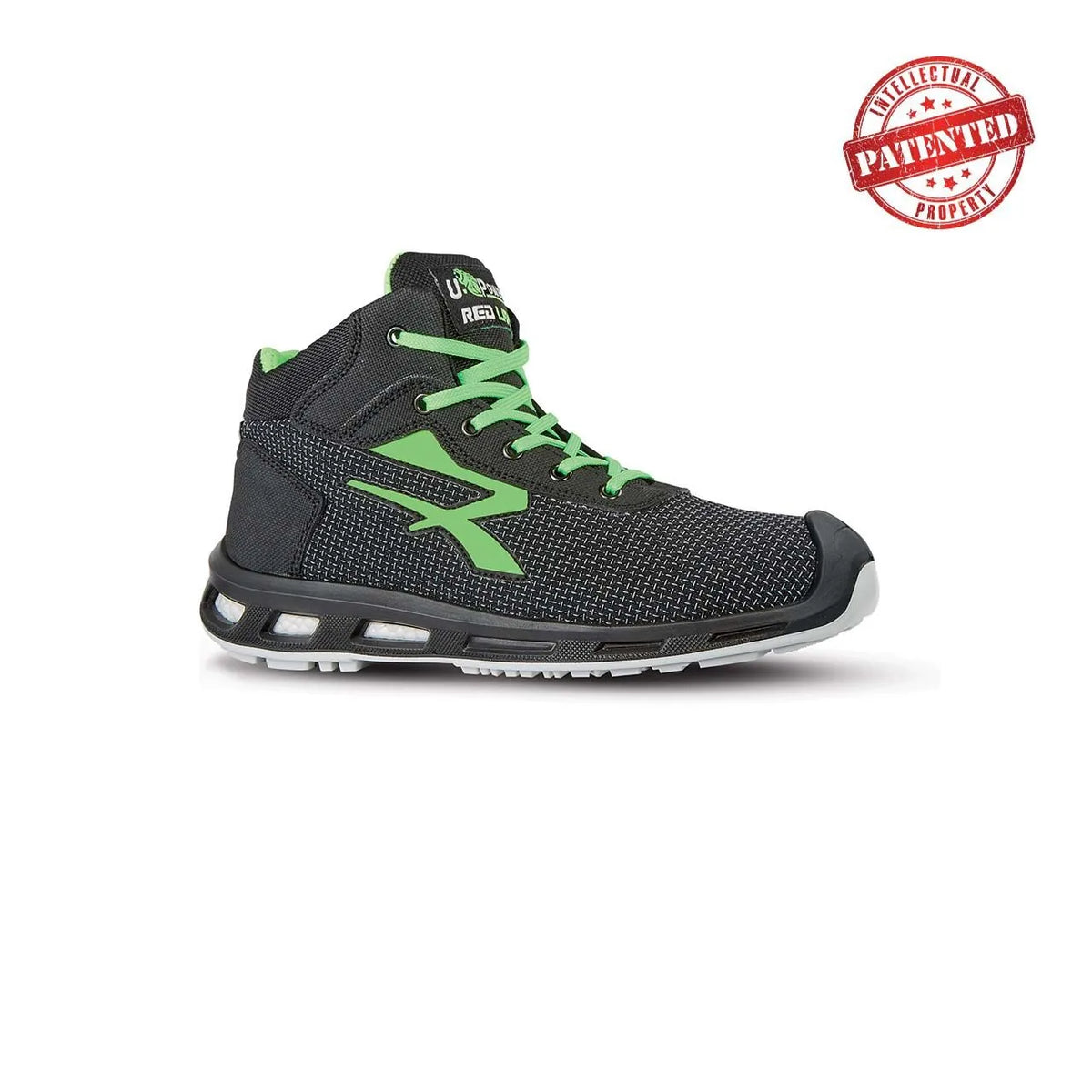 Scarpe antinfortunistiche alte U-Power HARD s ESD S3S CI FO SR Black/Green