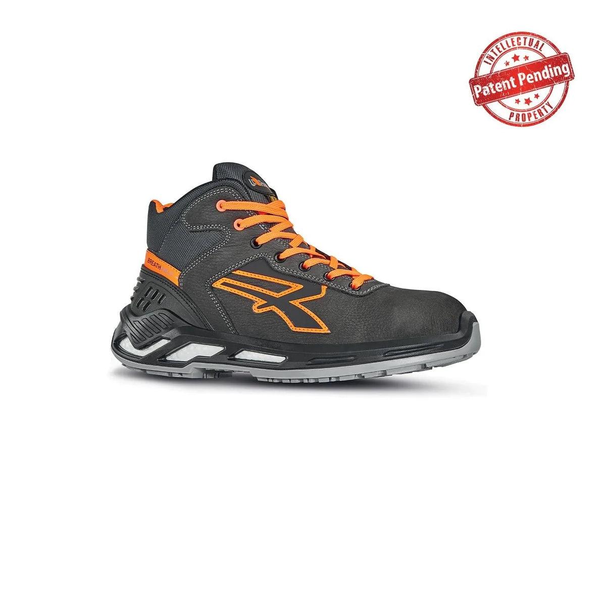 Scarpe antinfortunistiche alte U-Power LORD s ESD S3S CI FO SR Grey/Orange Fluo