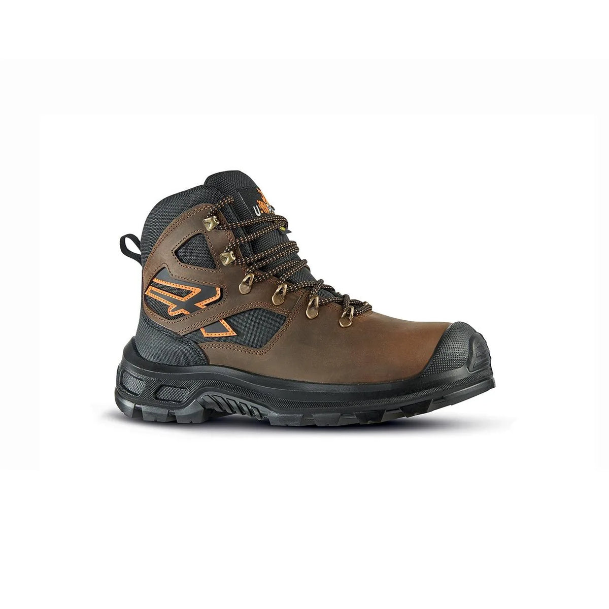 Scarpe antinfortunistiche alte U-Power MONTANA UK s ESD S3S CI FO SR Brown/Black