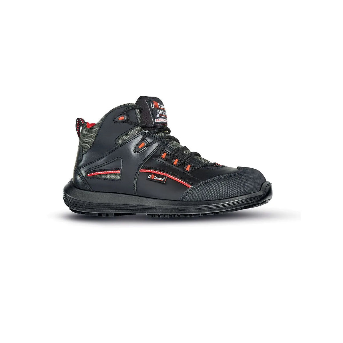 Scarpe antinfortunistiche alte U-Power TEAK s ESD S3S FO SR Black/Red