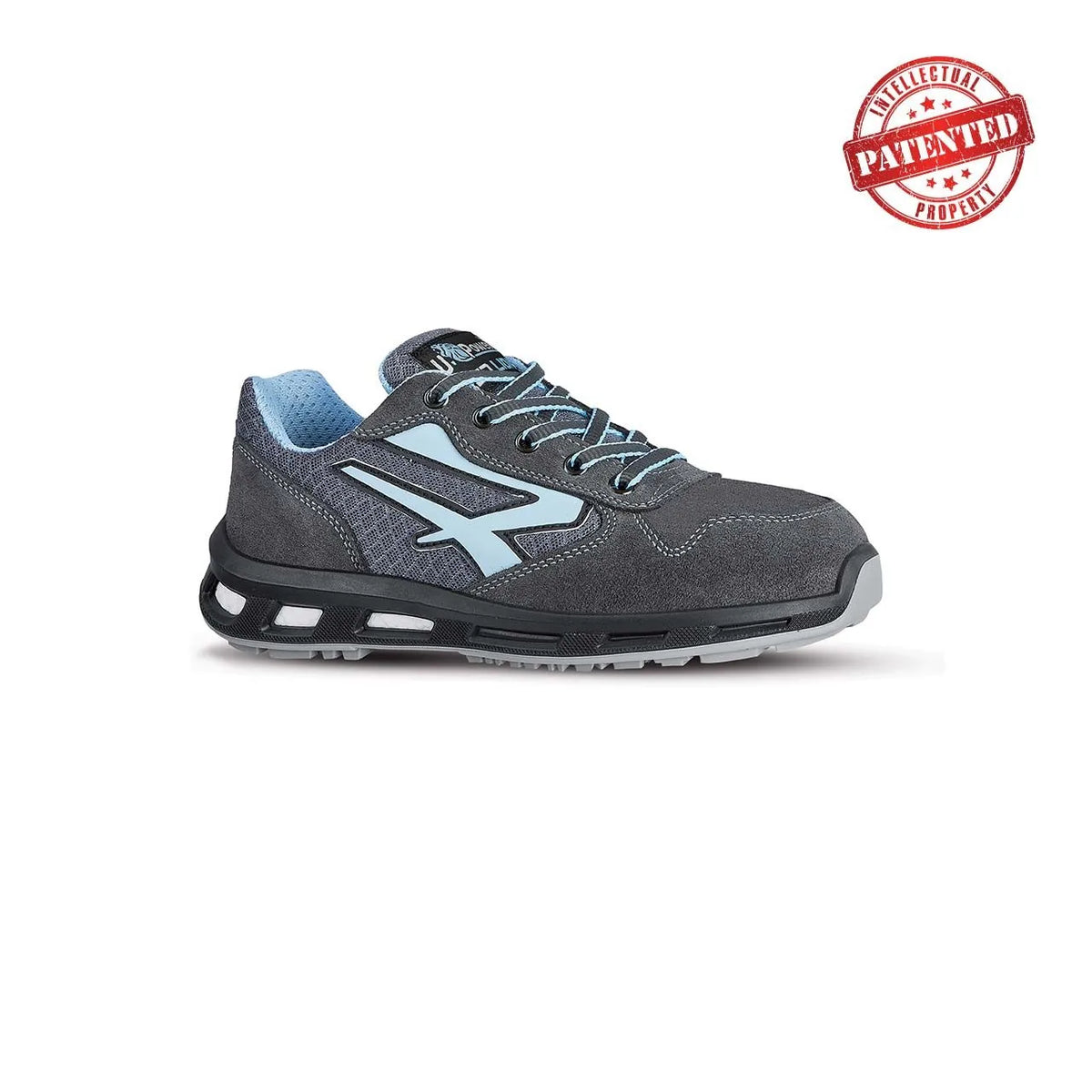 Scarpe antinfortunistiche basse da donna U-Power LOLLY s ESD S1PS FO SR Grey/Baby Blue