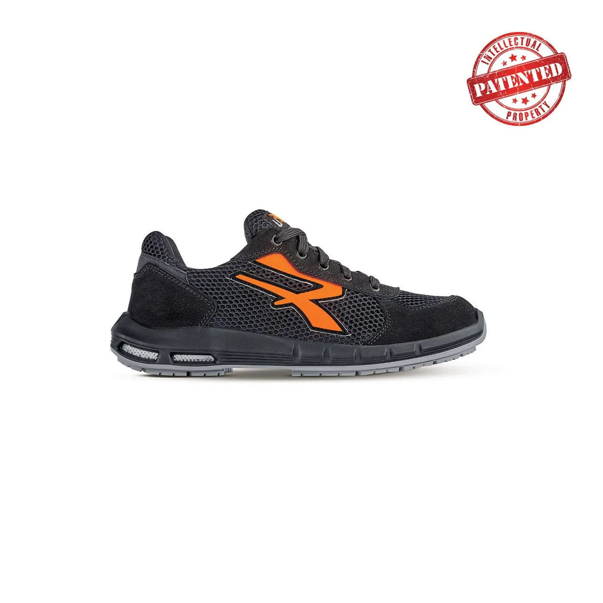Scarpe antinfortunistiche basse U-Power ATOS PLUS s ESD S1PS FO SR Black/Orange Fluo