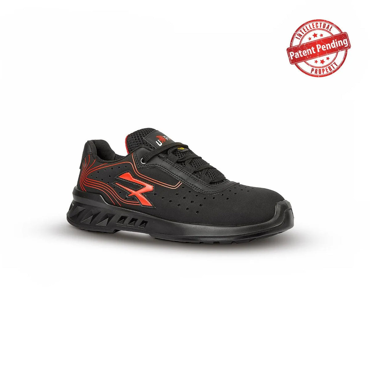 Scarpe antinfortunistiche basse U-Power BRANT ESD S1PS FO SR Black/Red