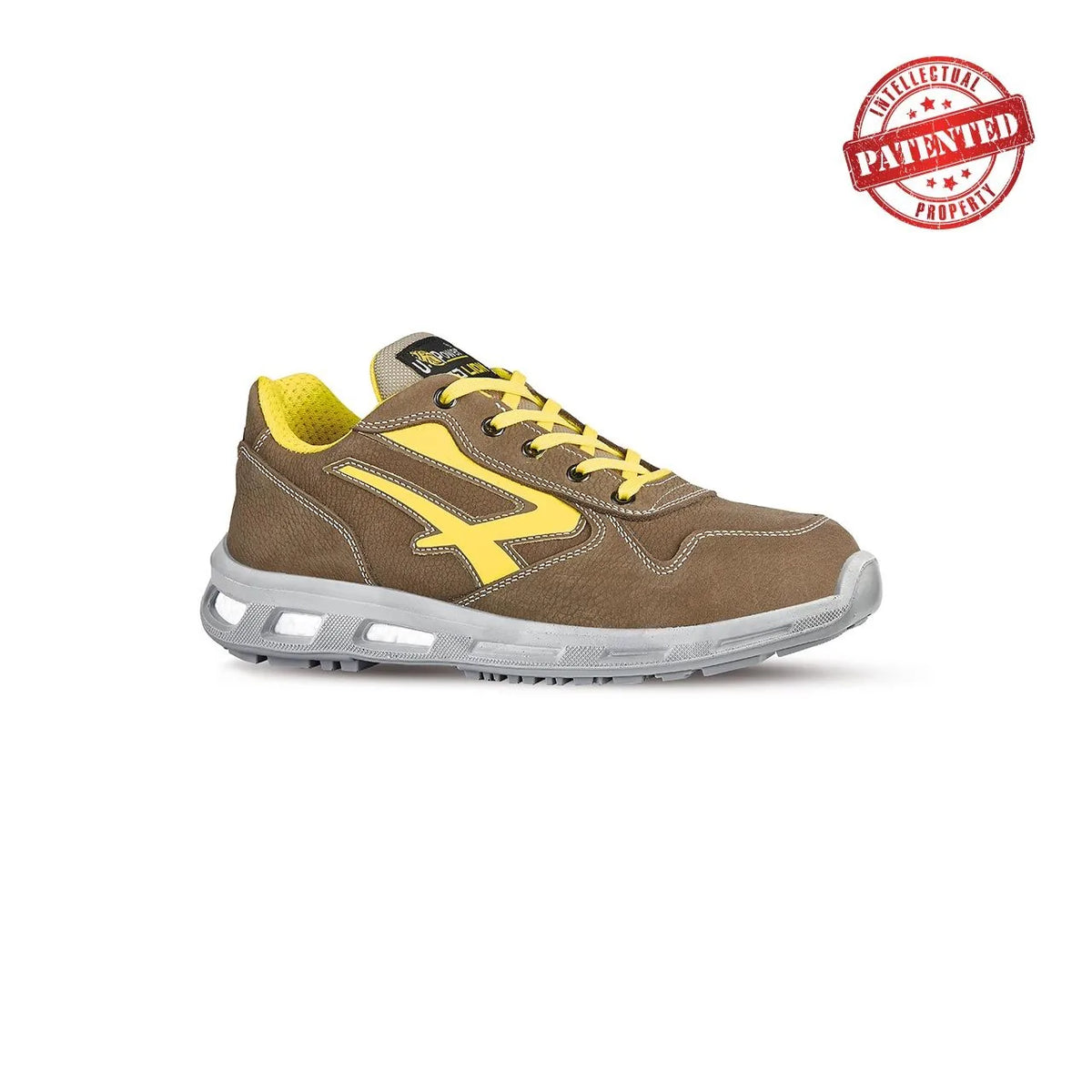 Scarpe antinfortunistiche basse U-Power BRAVE s ESD S3S CI FO SR Taupe/Yellow