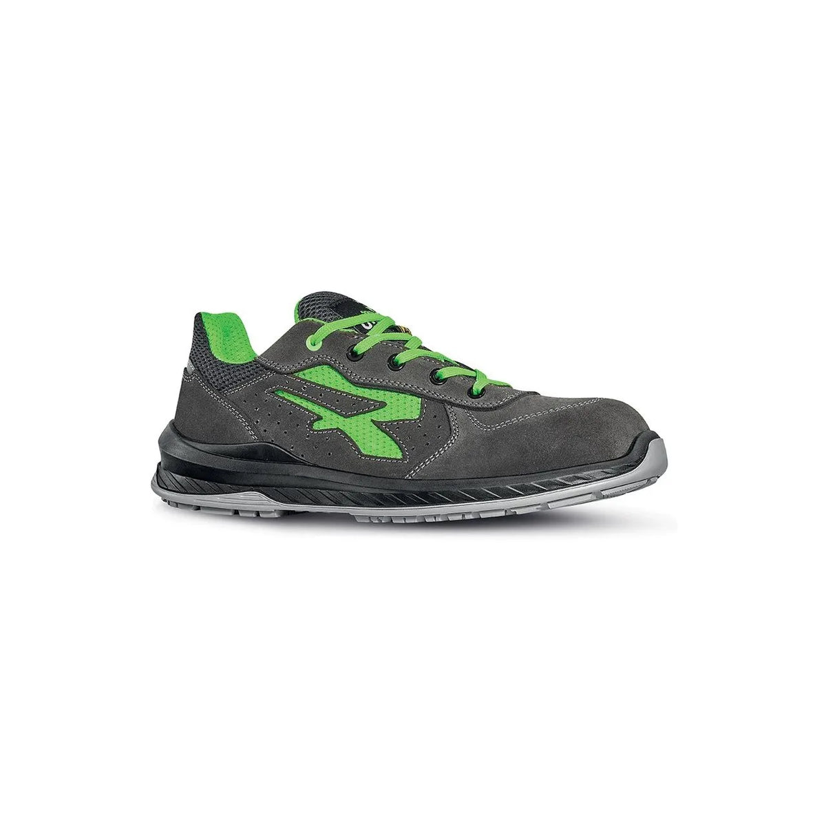 Scarpe antinfortunistiche basse U-Power DENVER s ESD S1PS FO SR Grey/Verde Fluo