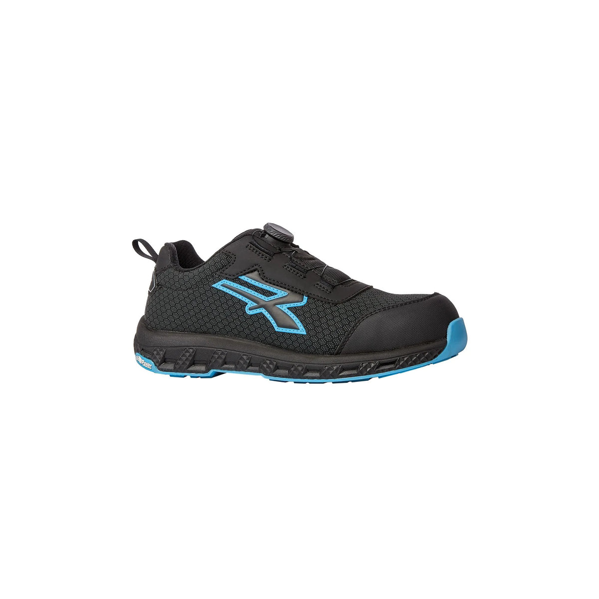Scarpe antinfortunistiche basse U-Power FLEXOR ESD S3S CI HI HRO FO SR Black/Blue Fluo