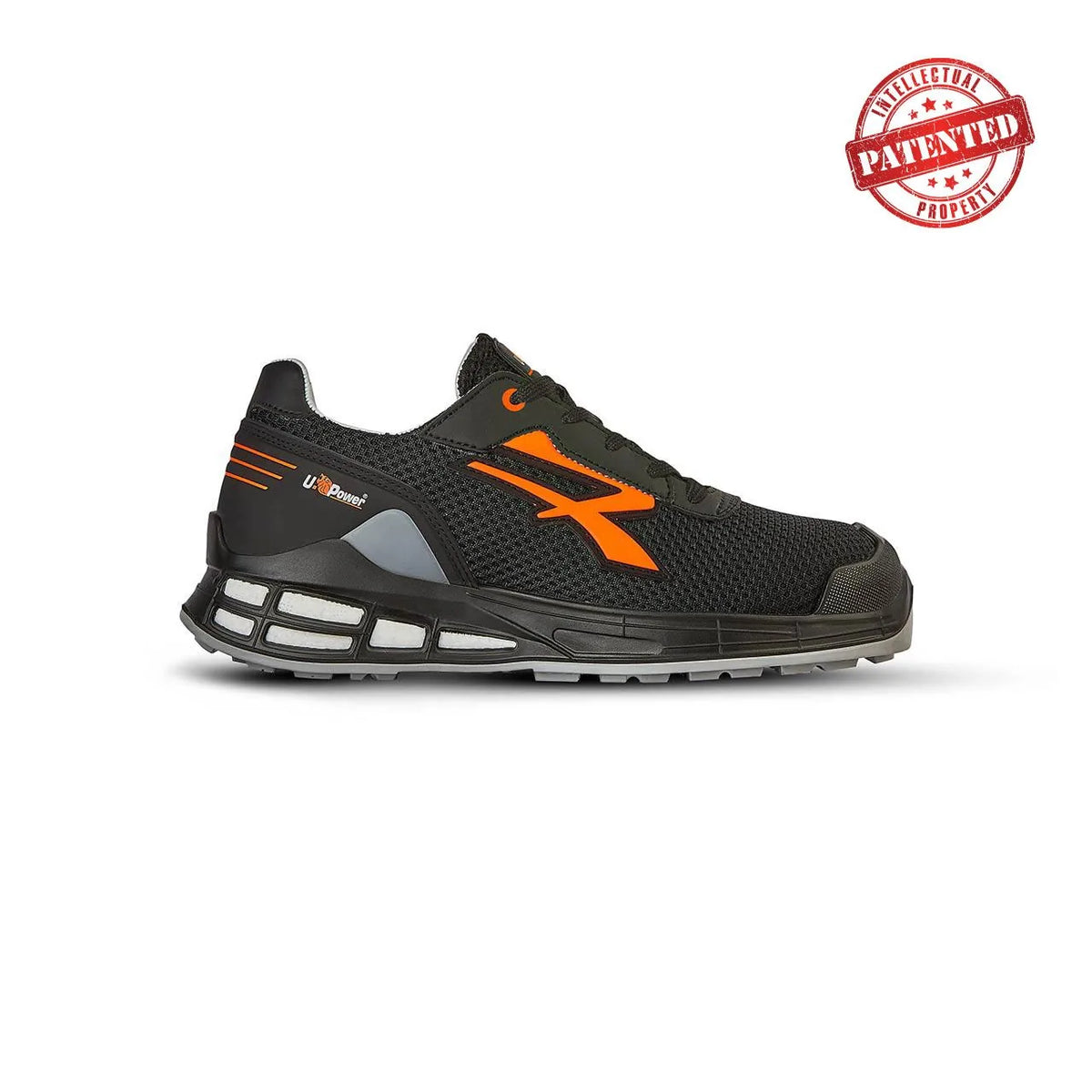 Scarpe antinfortunistiche basse U-Power IRVIN s ESD S1PS FO SR Black/Orange Fluo