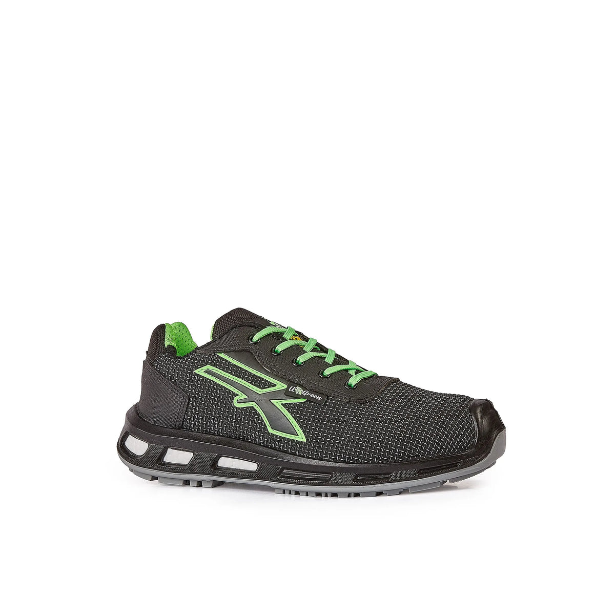 Scarpe antinfortunistiche basse U-Power MALIBU s ESD S3S CI FO SR Black/Verde Fluo