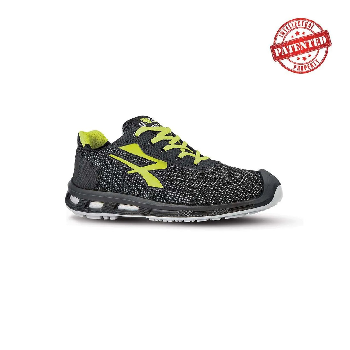 Scarpe antinfortunistiche basse U-Power PRIME s ESD S3S CI FO SR Black/Yellow Fluo