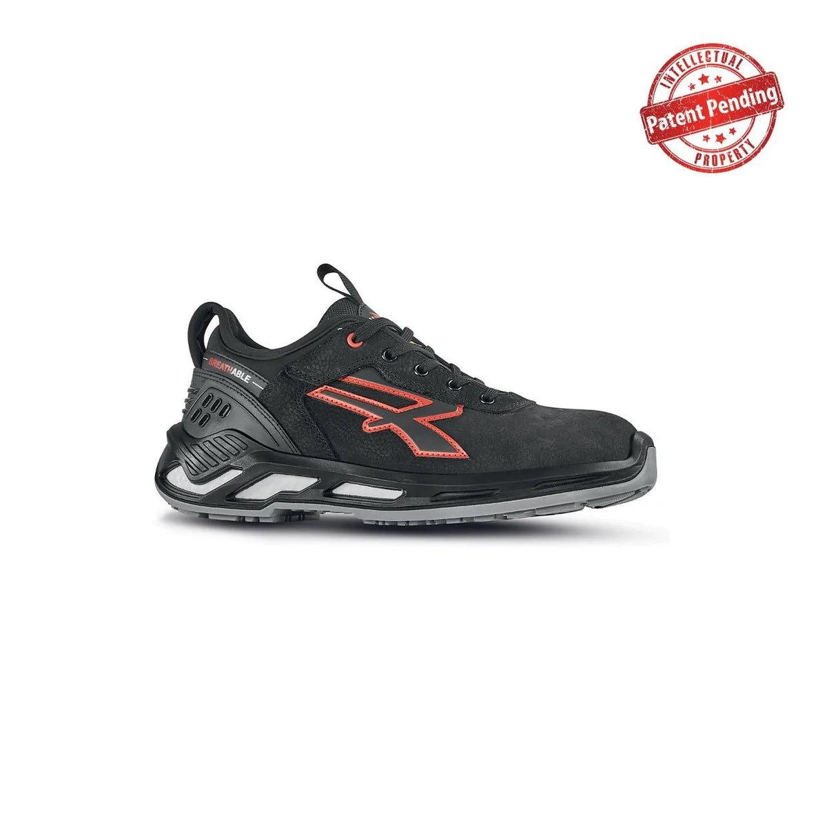 Scarpe antinfortunistiche basse U-Power TUCKER s ESD S3S CI FO SR Black/Red