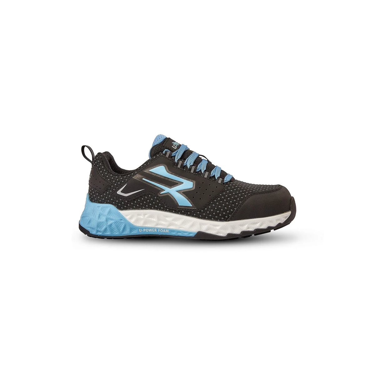 Scarpe antinfortunistiche basse U-Power VHAGAR ESD S3S CI HI HRO FO SR Black/Baby Blue